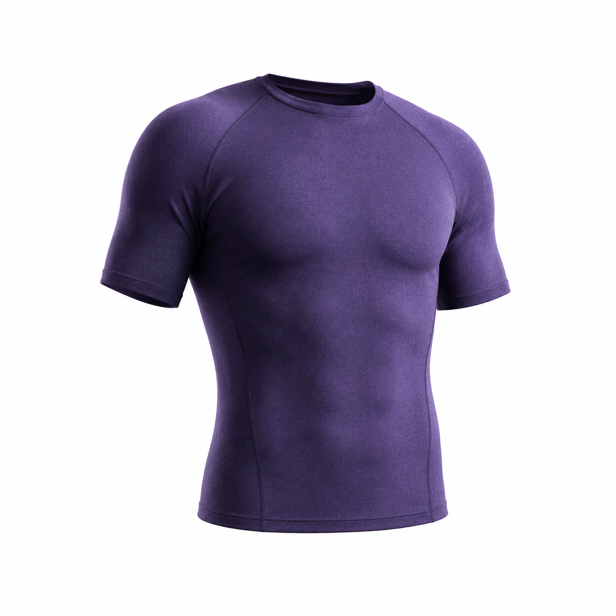 Mens deep purple essential muscle fit tee with close athletic fit
