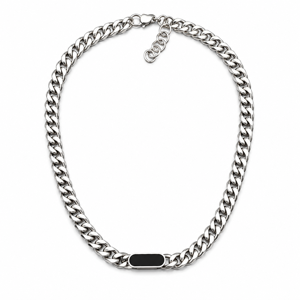 statement necklace, streetwear necklace, gym style necklace, adjustable chain necklace, layering necklace