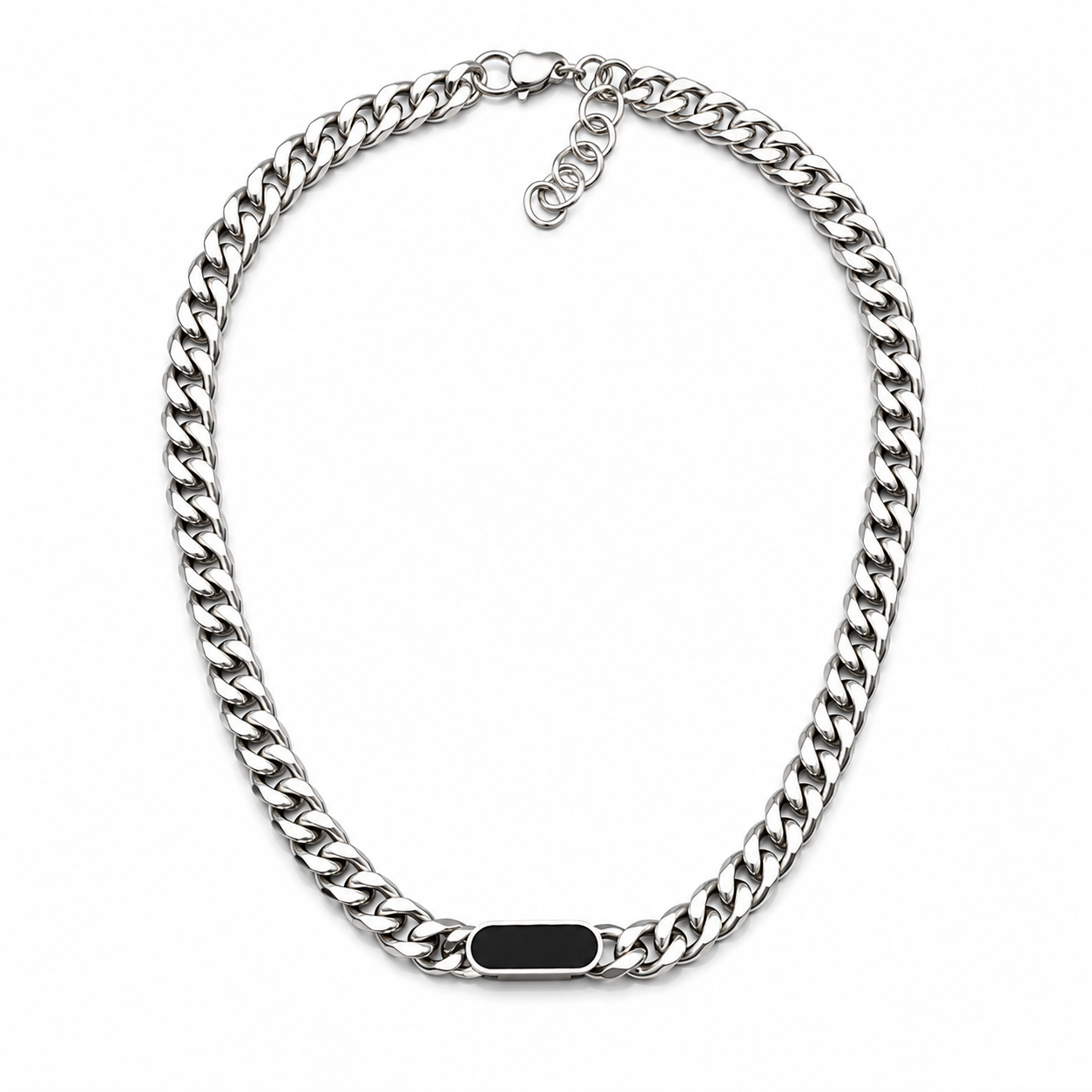 statement necklace, streetwear necklace, gym style necklace, adjustable chain necklace, layering necklace