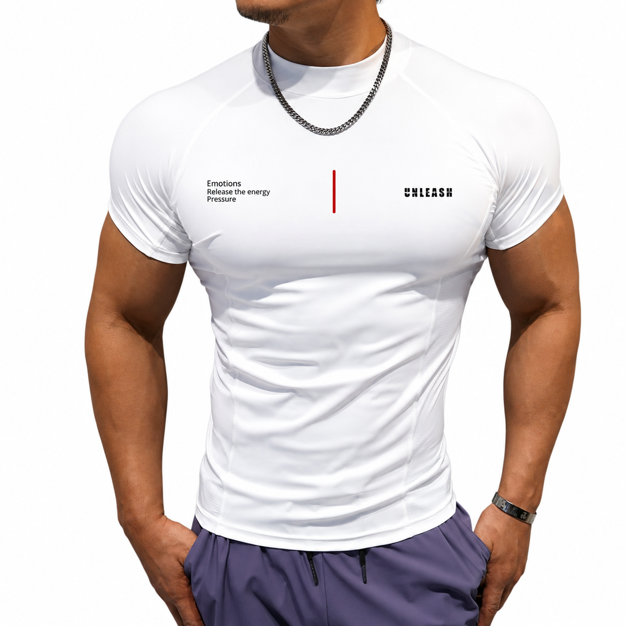 compression shirt, lifting shirt men, shoulder enhancing shirt, athletic fit shirt, Varenform training shirt
