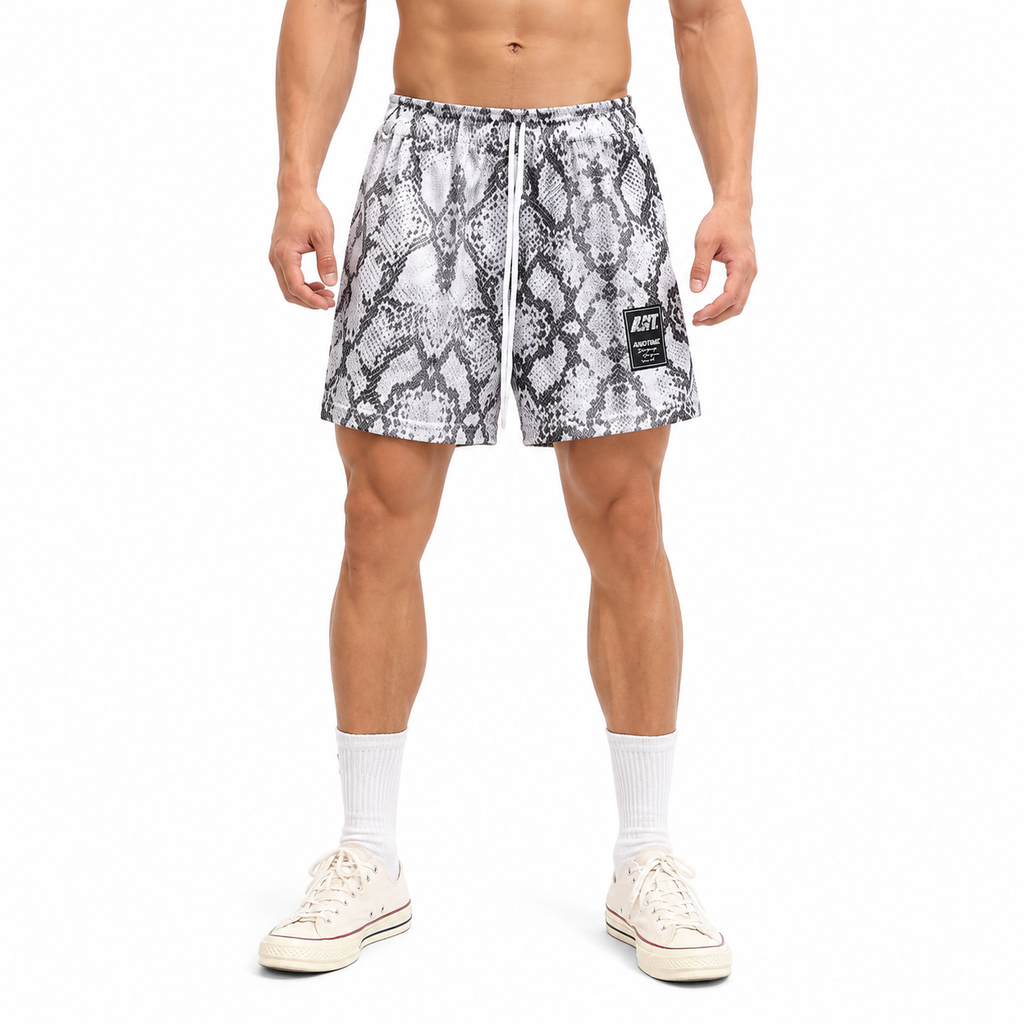 Men's Snake Print Athletic Shorts