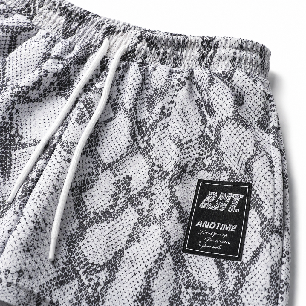 Men's Snake Print Athletic Shorts
