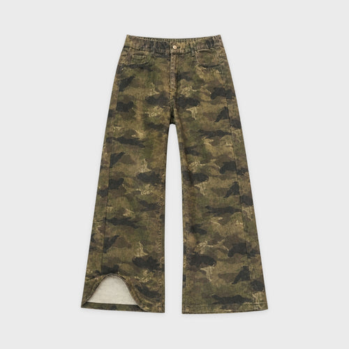 Men's Camo Flared Jeans in Camouflage – product view