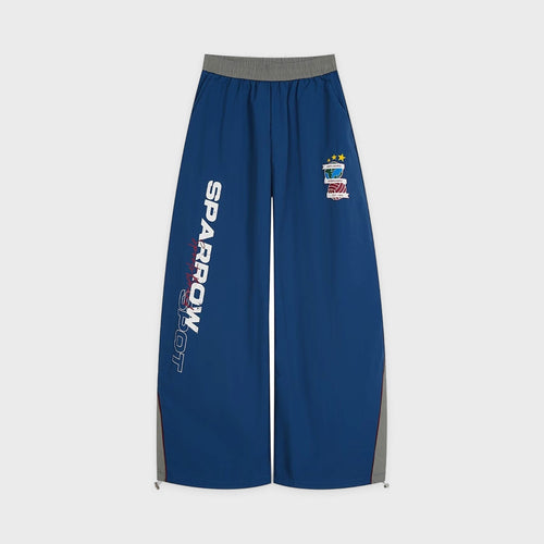 Men's Blue Lettered Wide-Leg Sweatpants in Blue – product view