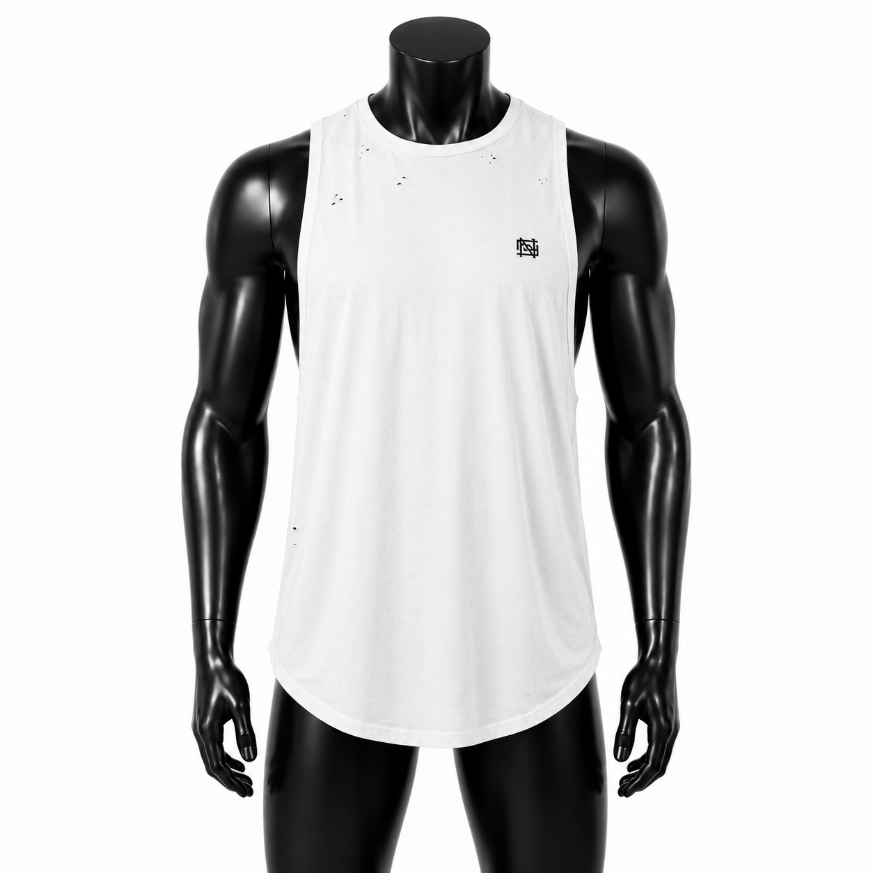 VAREN FORM Classic Panther Training Tank in White for men's gym and streetwear