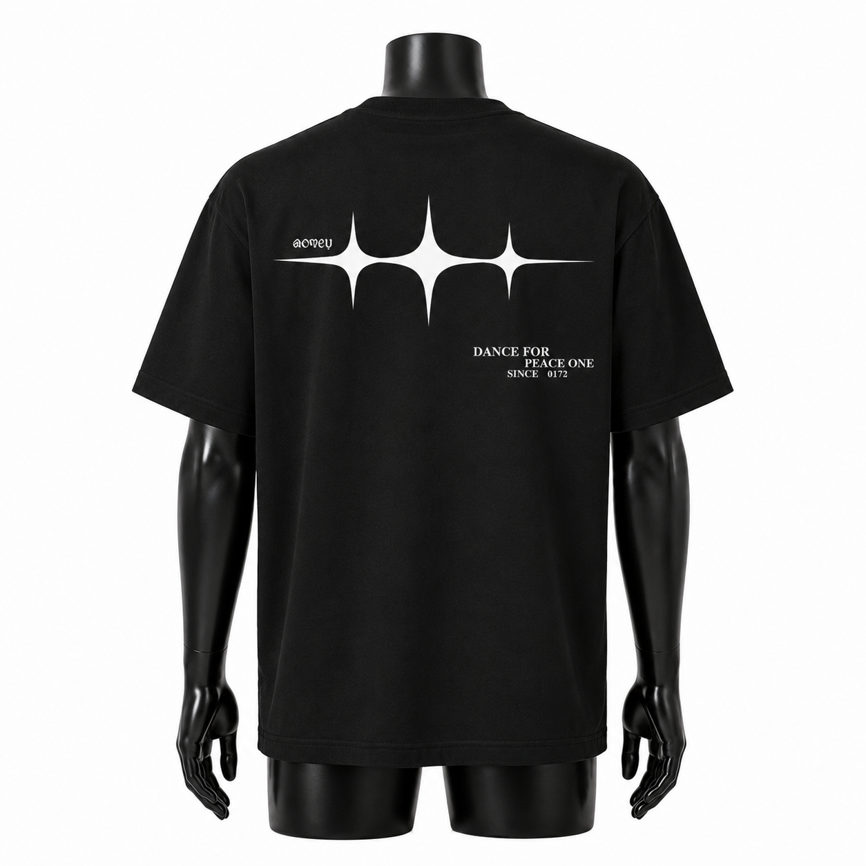 VAREN FORM Cleanfit Star Cross Graphic Tee in Black for men's gym and streetwear