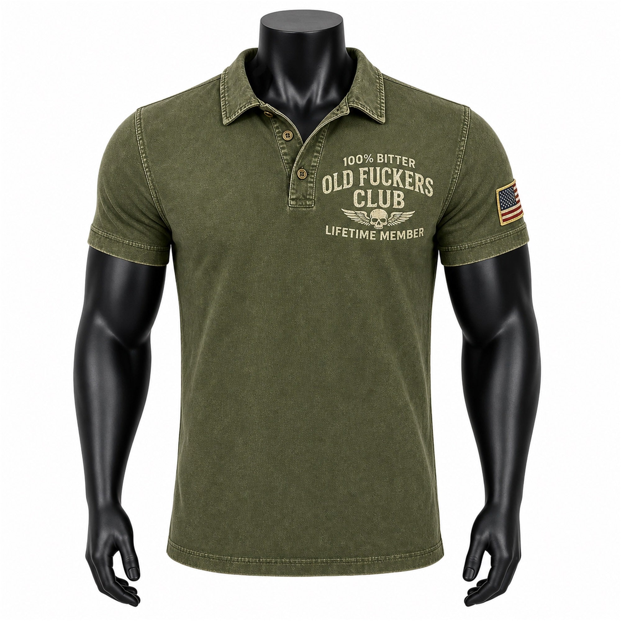 VAREN FORM Fitted Casual Training T-Shirt in Olive Green for men's gym-to-street wear