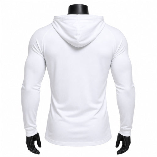 VAREN FORM Half-Zip Hooded Long Sleeve Training Top in White