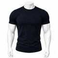 VAREN FORM Heavyweight Muscle-Fit Crewneck T-Shirt in Navy for men's gym-to-street wear