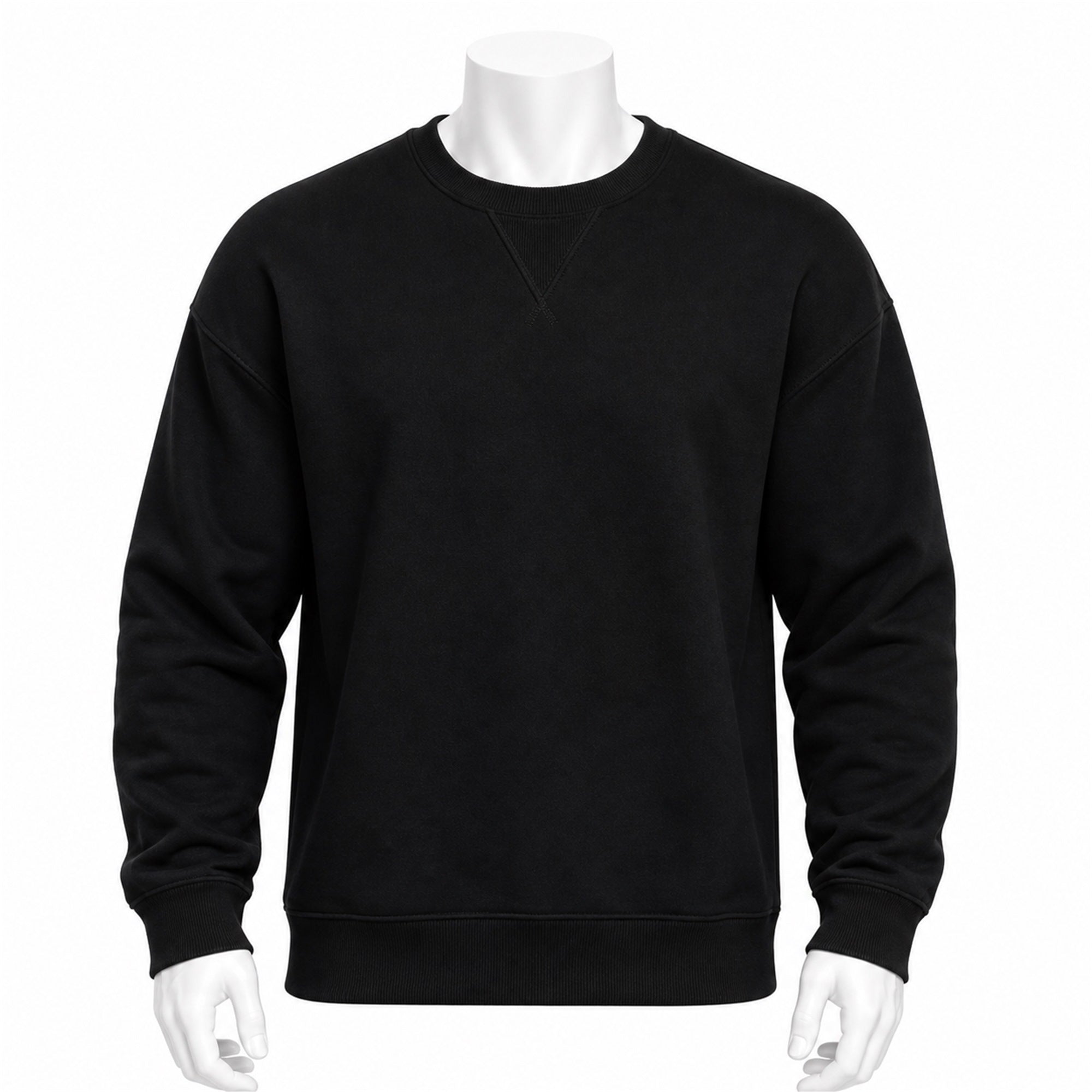 VAREN FORM Heavyweight Terry Crewneck Sweatshirt in Black