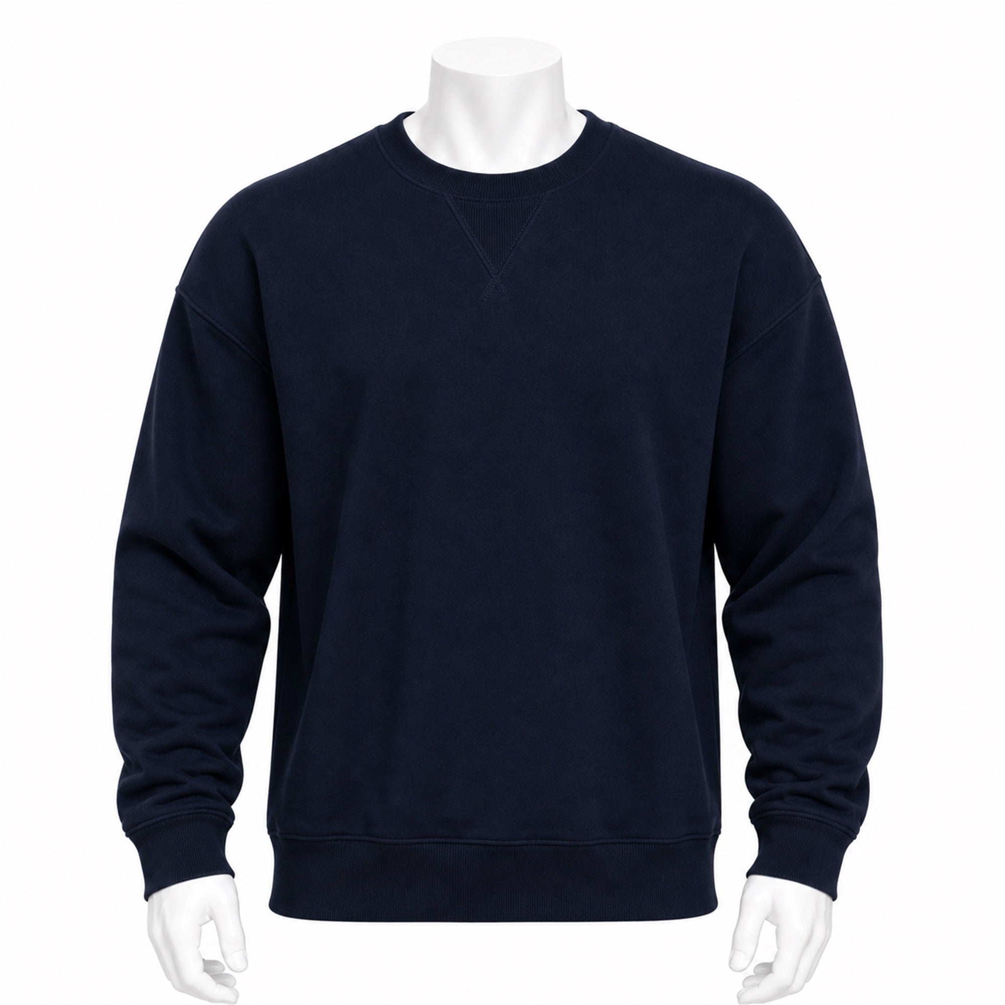 VAREN FORM Heavyweight Terry Crewneck Sweatshirt in Navy