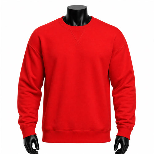 VAREN FORM Heavyweight Terry Crewneck Sweatshirt in Red