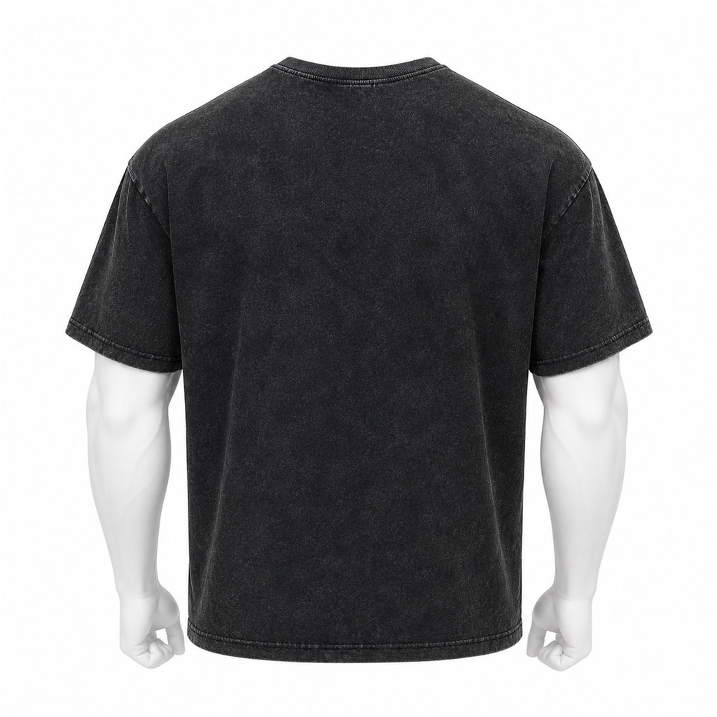 VAREN FORM Heavyweight Washed Training T-Shirt in Washed Black for men's gym-to-street wear
