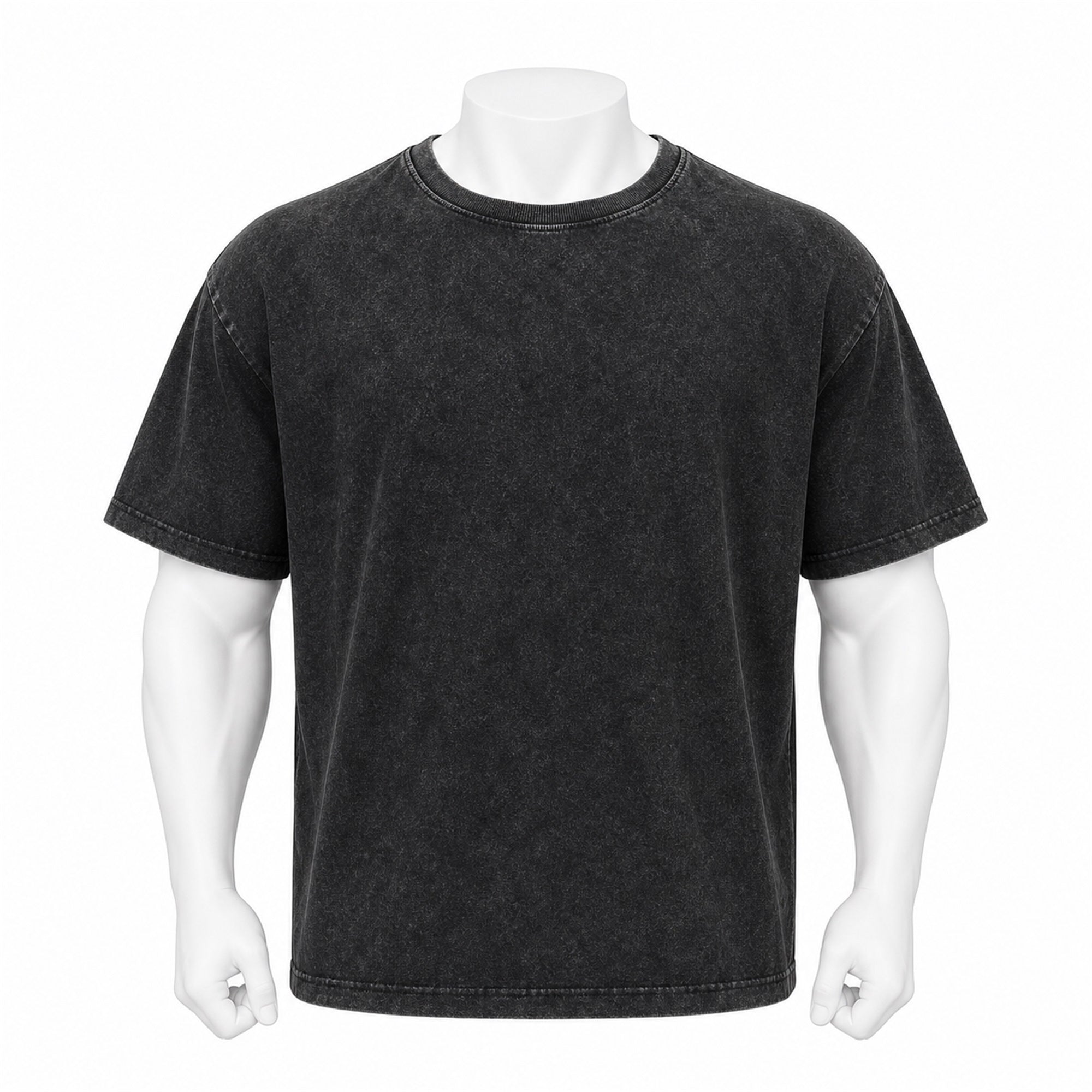 VAREN FORM Heavyweight Washed Training T-Shirt in Washed Black for men's gym-to-street wear