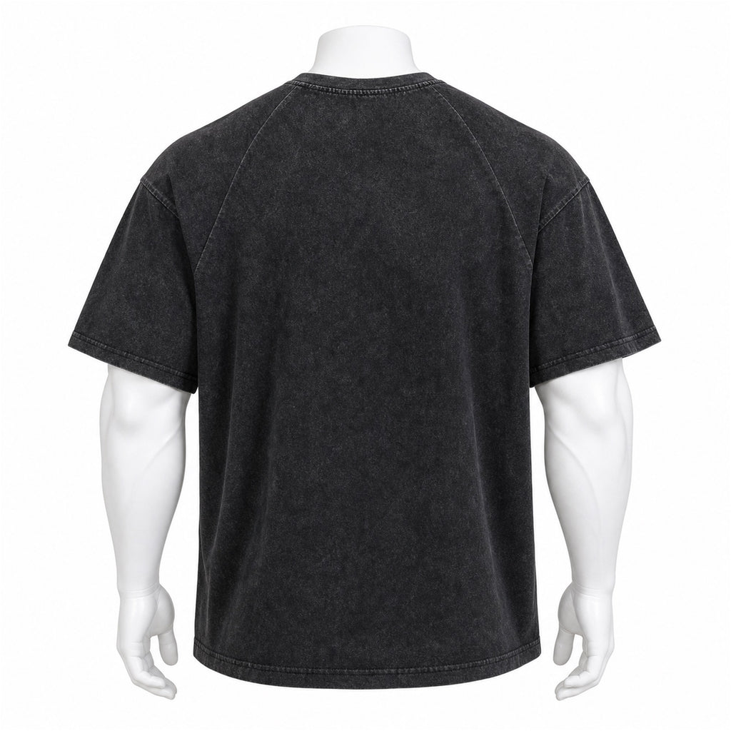 VAREN FORM Heavyweight Washed Training T-Shirt in Washed Black for men's gym-to-street wear