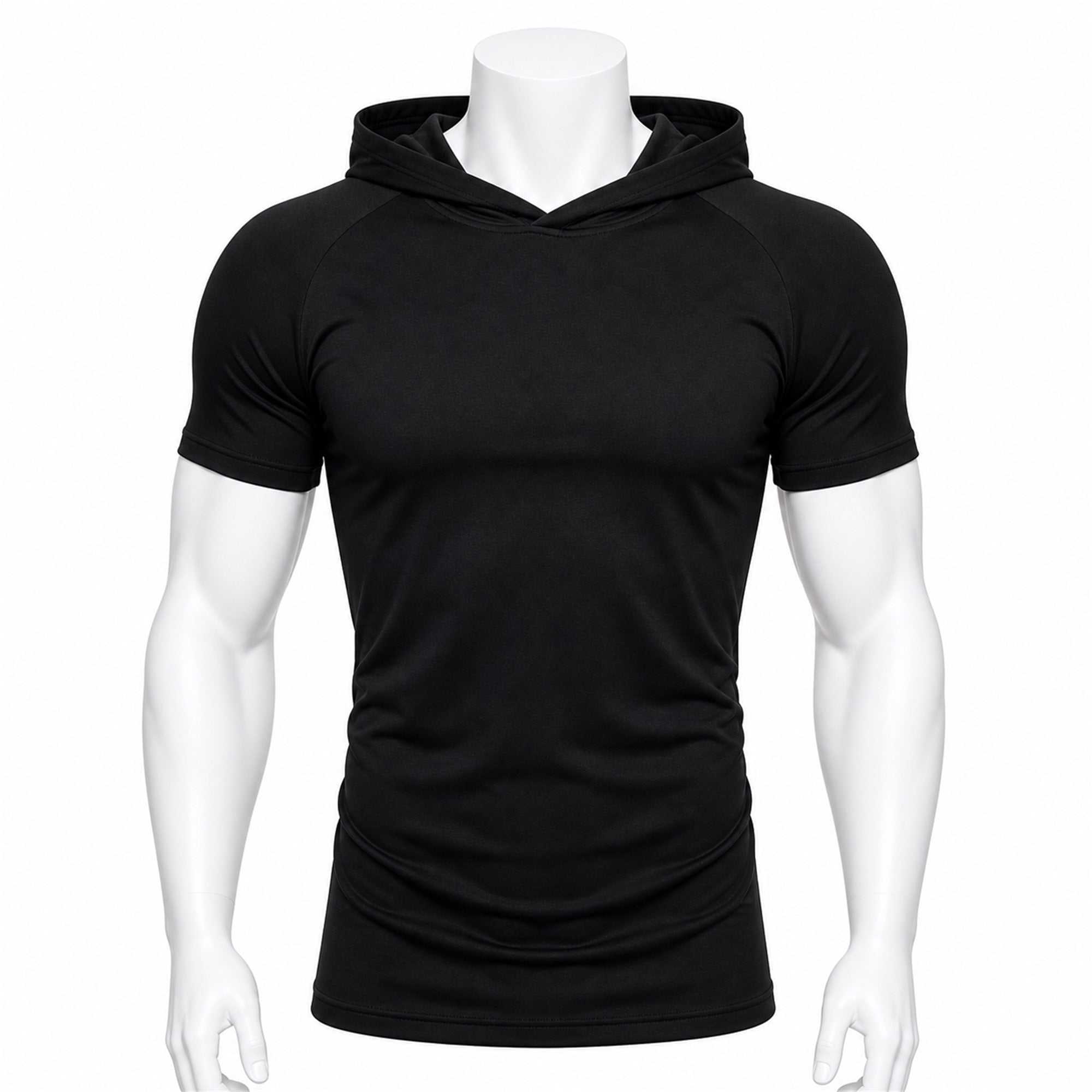 VAREN FORM Hooded Short Sleeve Training T-Shirt in Black