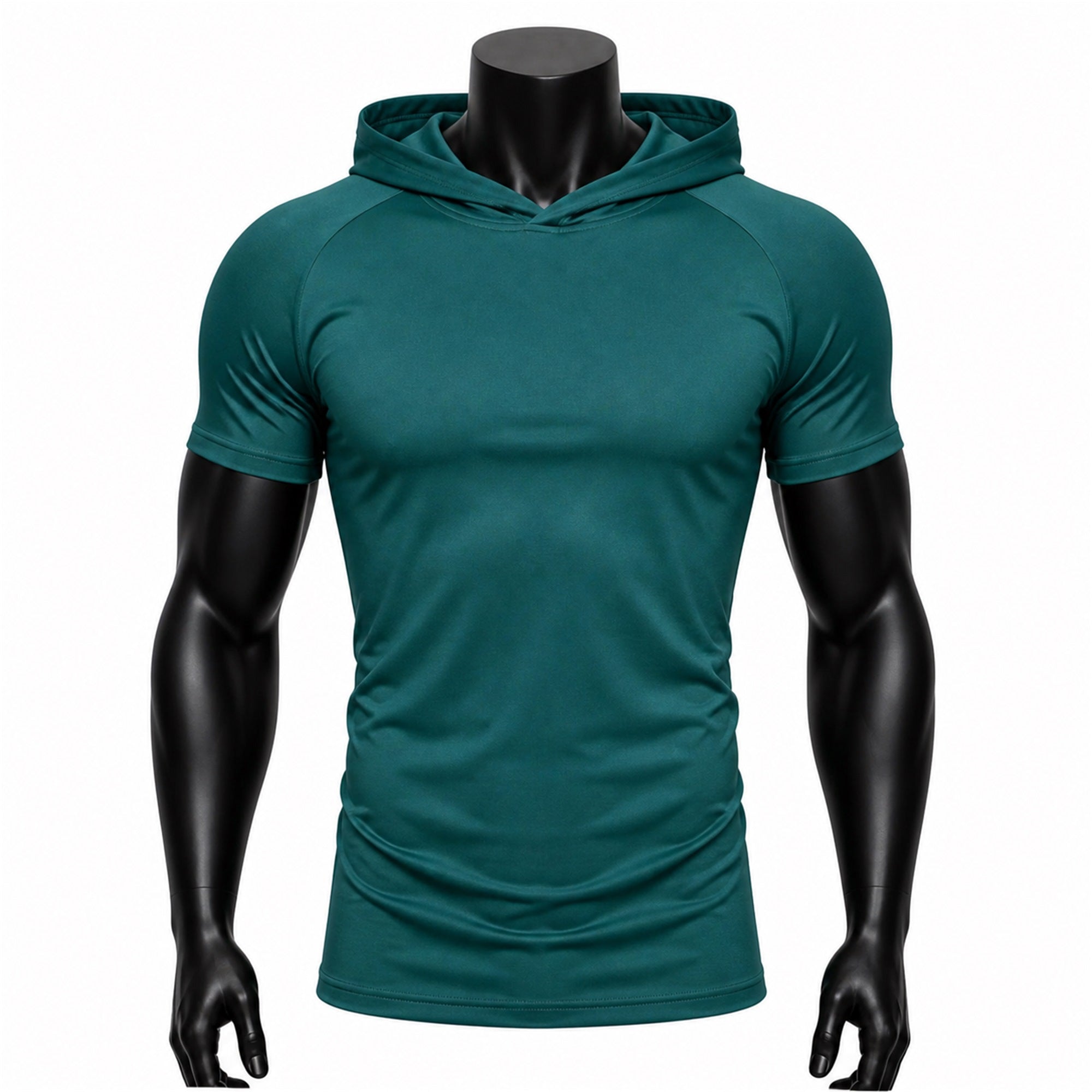 VAREN FORM Hooded Short Sleeve Training T-Shirt in Teal