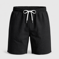 VAREN FORM Linen Look Drawstring Shorts black product front