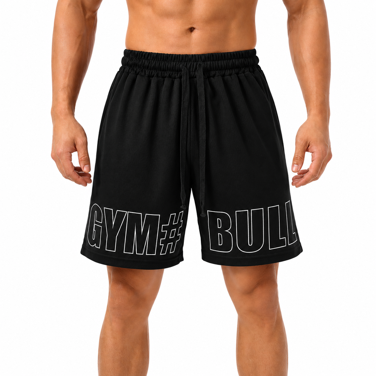 VAREN FORM Mesh Quick-Dry Gym Shorts in Black for men's gym and streetwear