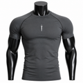 VAREN FORM Minimal Compression Gym T-Shirt in Charcoal Grey for men's gym and streetwear