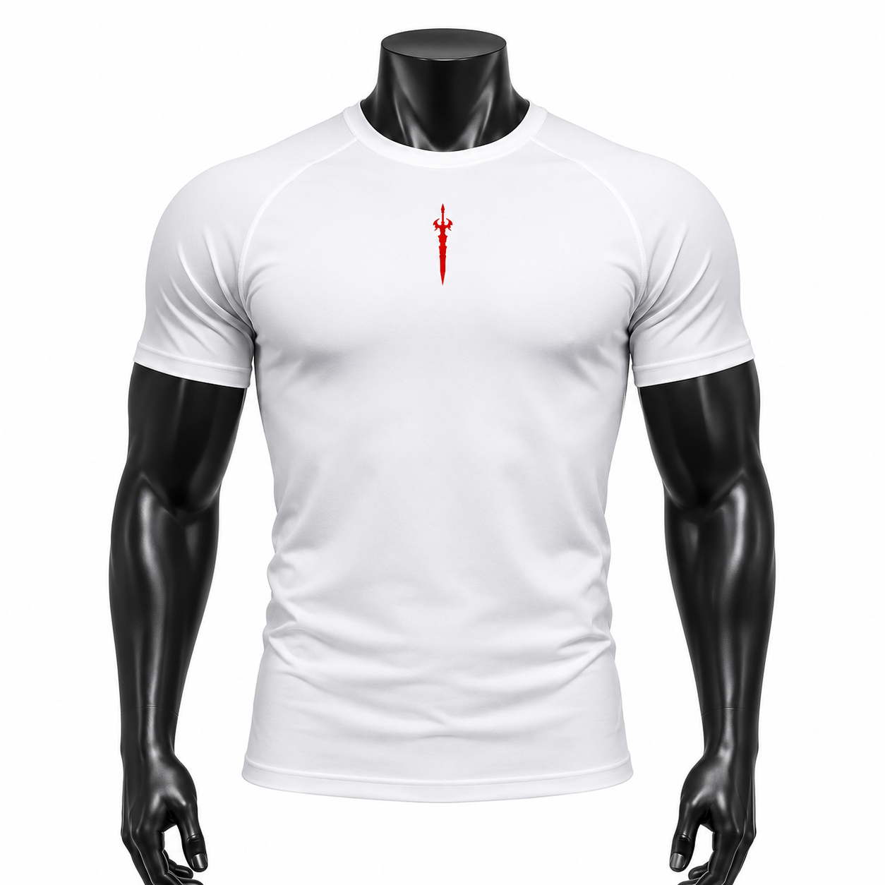 VAREN FORM Minimal Compression Gym T-Shirt in White for men's gym and streetwear
