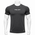 VAREN FORM Muscle-Fit Quick-Dry Training Tee in Charcoal Grey for men's gym and streetwear