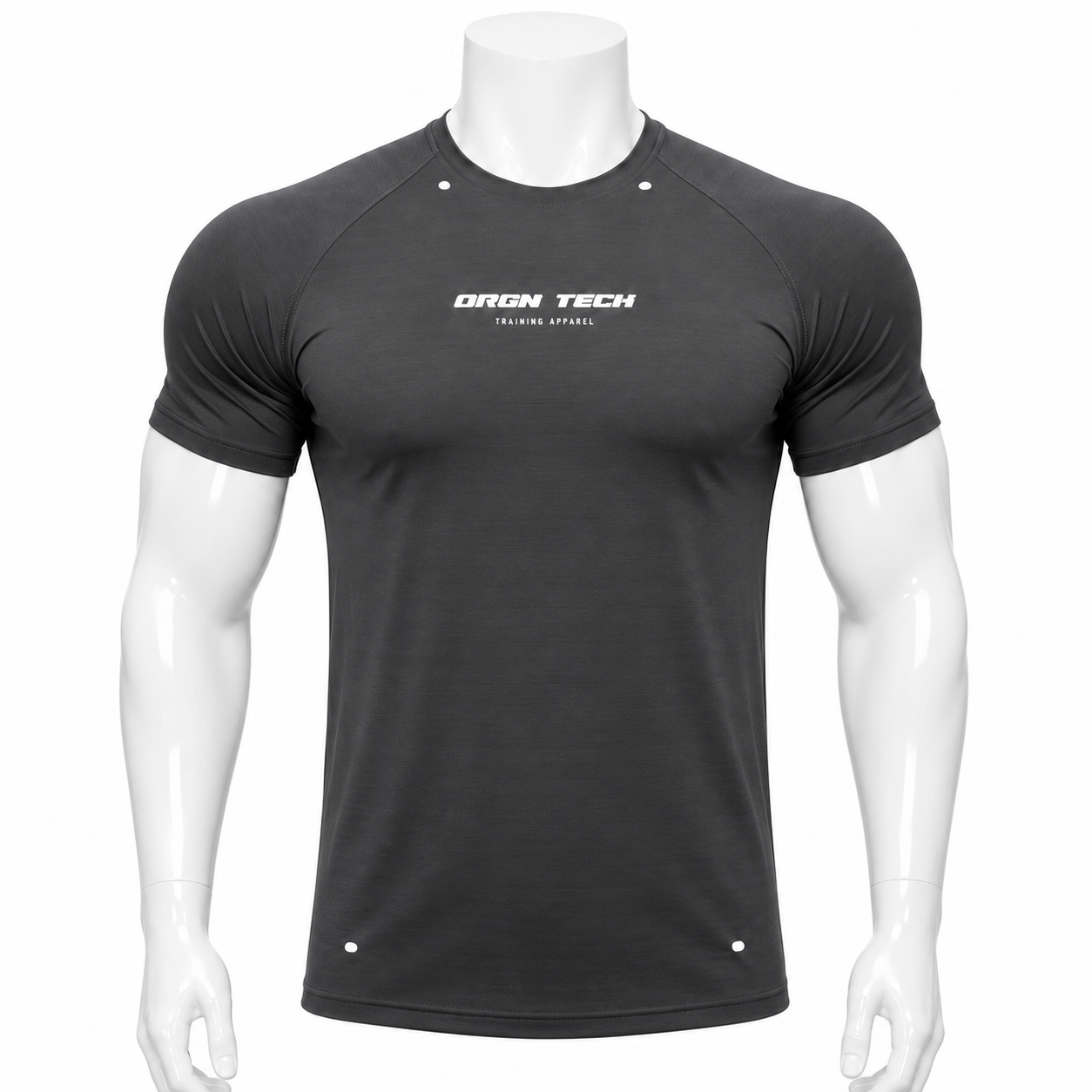 VAREN FORM Muscle-Fit Quick-Dry Training Tee in Charcoal Grey for men's gym and streetwear