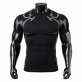 VAREN FORM Raglan Compression Training Tee in Black Grey for men's gym and streetwear