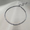 VAREN FORM Silver Faceted Stone Necklace silver faceted necklace product view