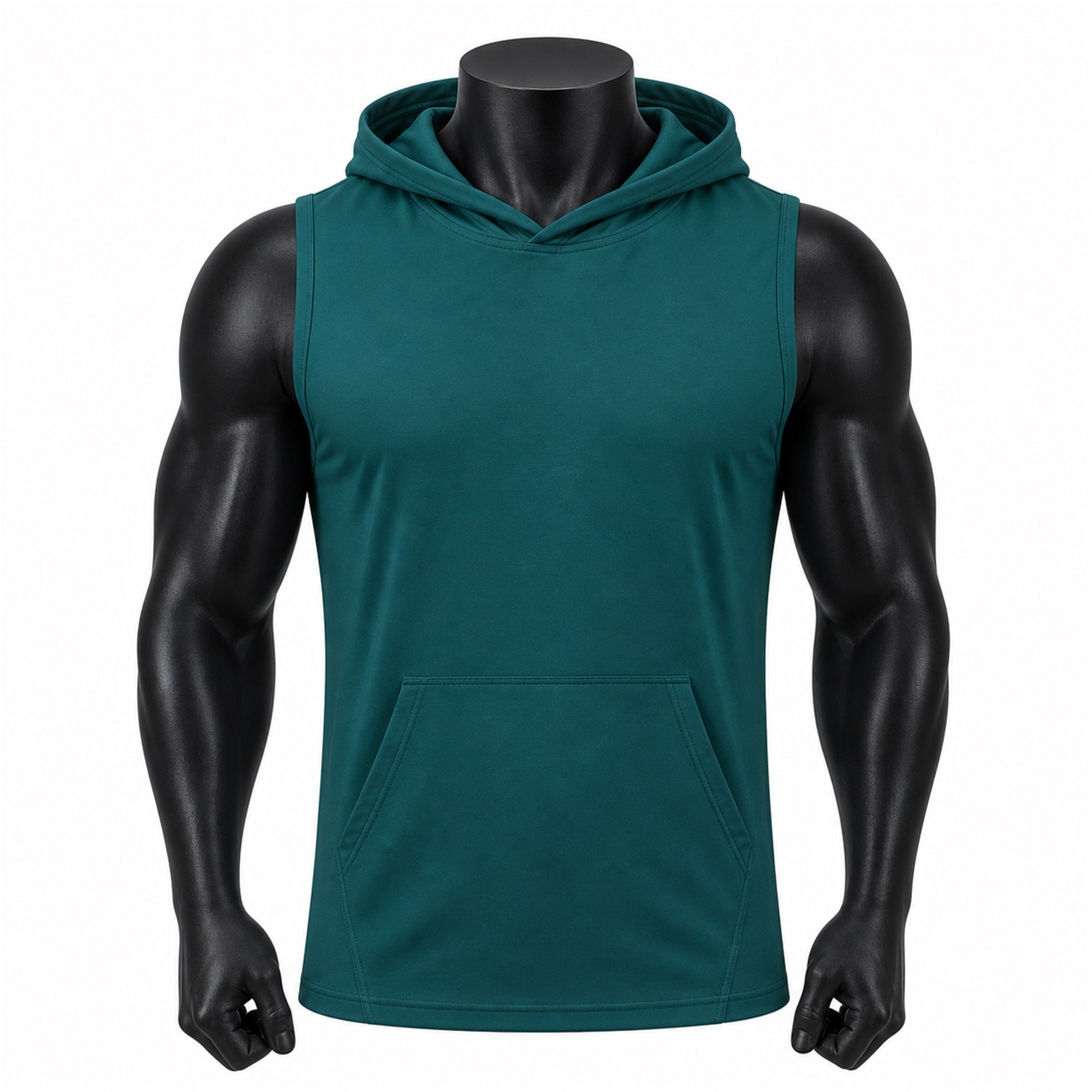 VAREN FORM Sleeveless Hooded Training Tank in Teal