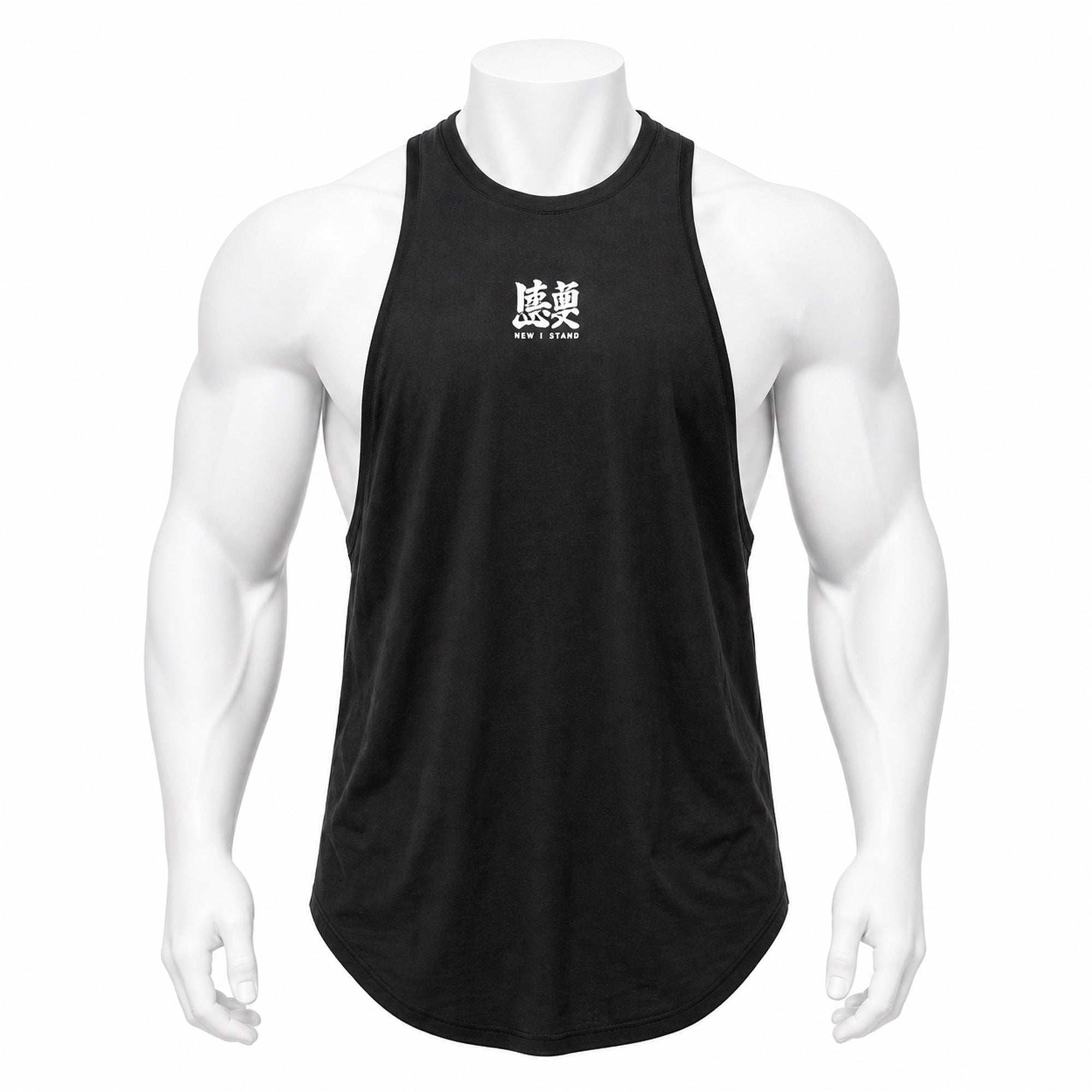 VAREN FORM Sleeveless Muscle Training Tank in Black for men's gym-to-street wear