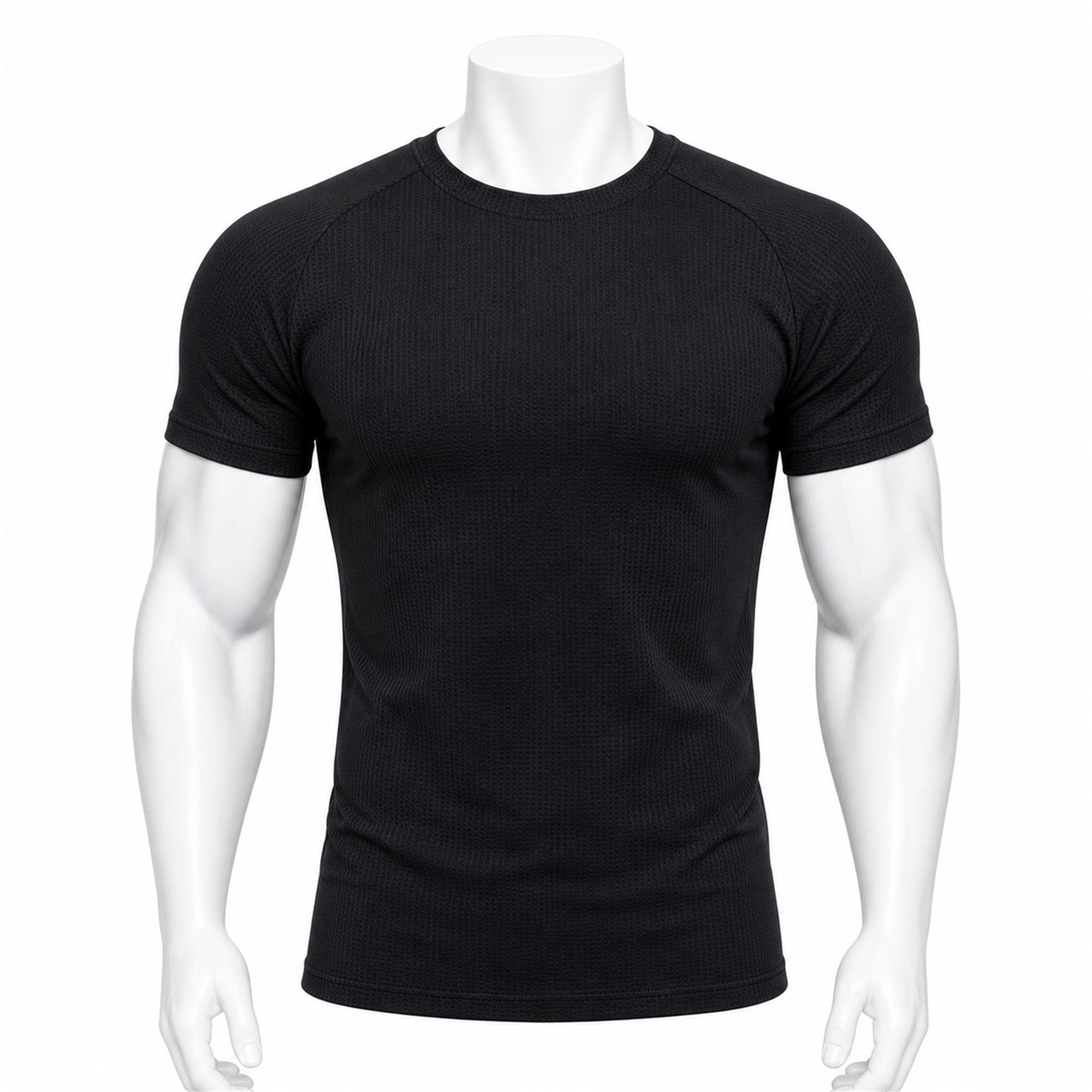 VAREN FORM Solid Short Sleeve Training T-Shirt in Black