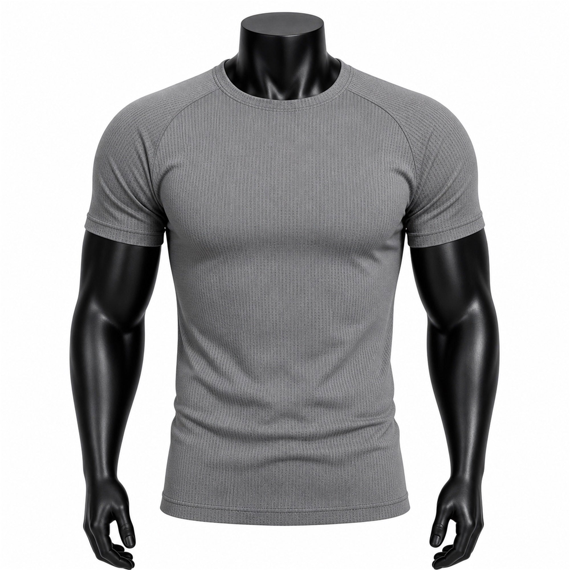 VAREN FORM Solid Short Sleeve Training T-Shirt in Grey