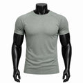 VAREN FORM Solid Short Sleeve Training T-Shirt in Sage Green for men's gym-to-street wear