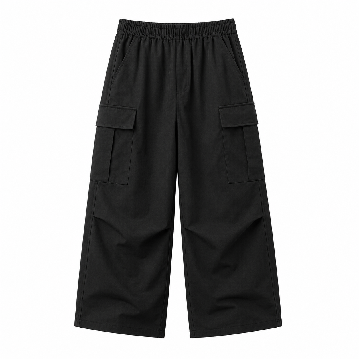 VAREN FORM Straight-Leg Utility Cargo Pants in Black for men's gym and streetwear