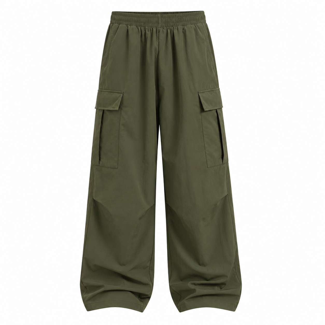 VAREN FORM Straight-Leg Utility Cargo Pants in Olive Green for men's gym and streetwear