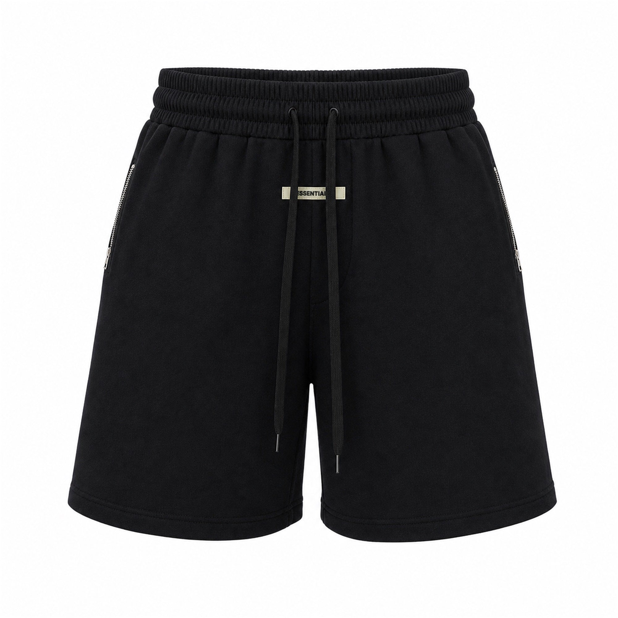 VAREN FORM Terry Zip Pocket Training Shorts in Black