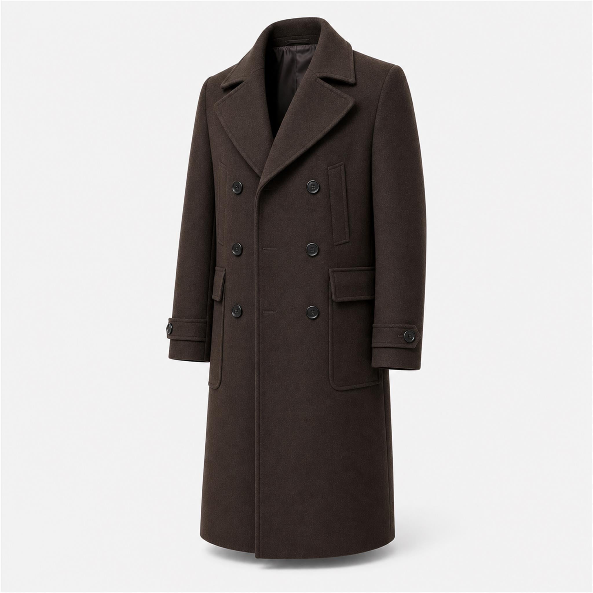 Men's 420g Contrast-Piped Zip Hoodie in Coffee Brown, product view