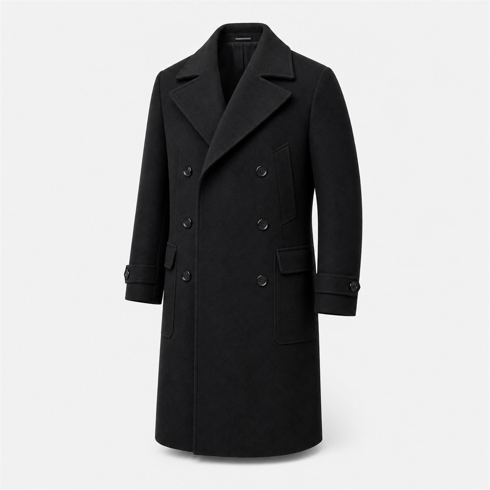 Men's 420g Contrast-Piped Zip Hoodie in Black, product view