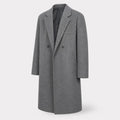 Men's Layered Plaid Collar Casual Jacket in Grey, product view
