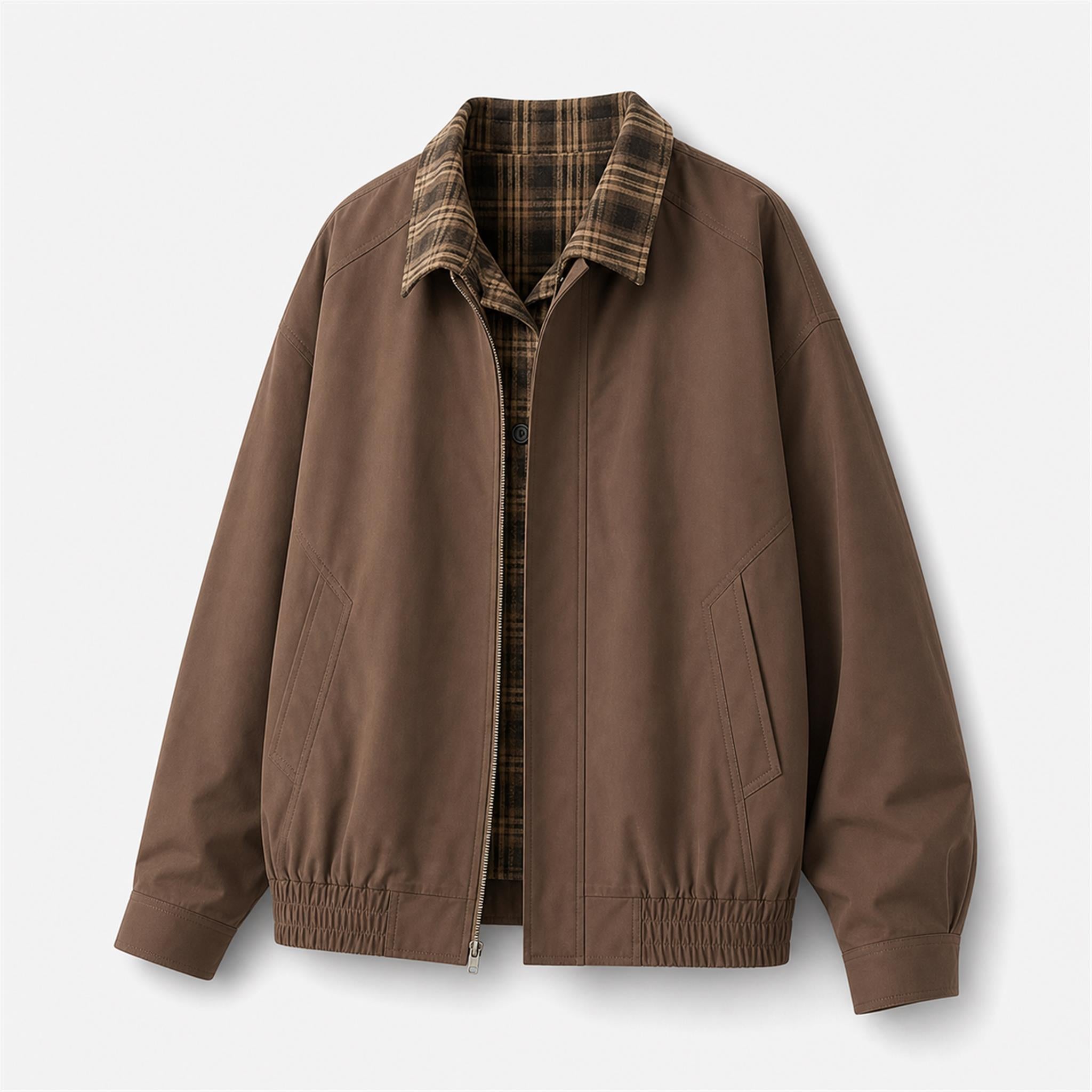 Men's 500g Padded Wool-Blend Long Coat in Coffee Brown, product view