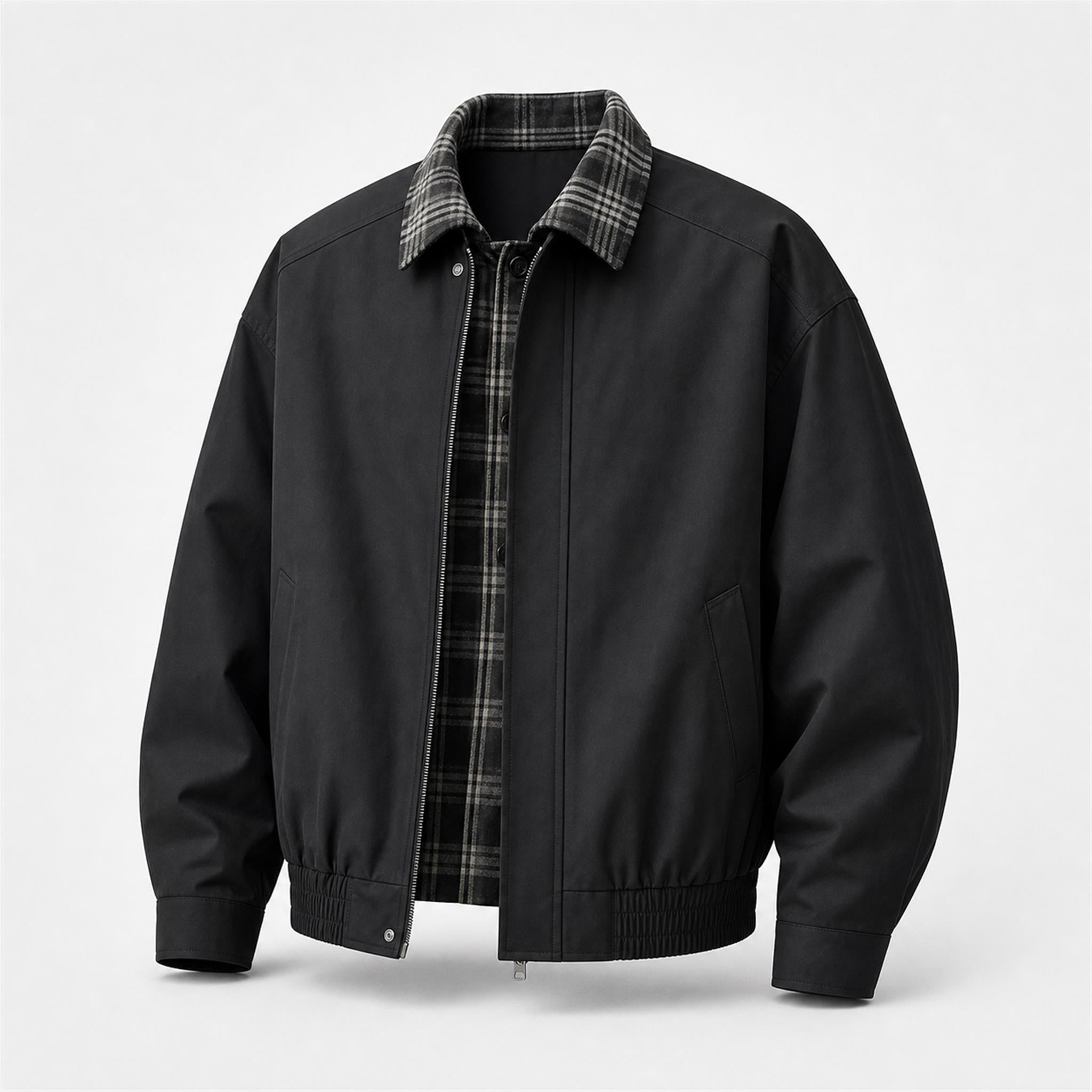 Men's 500g Padded Wool-Blend Long Coat in Black, product view