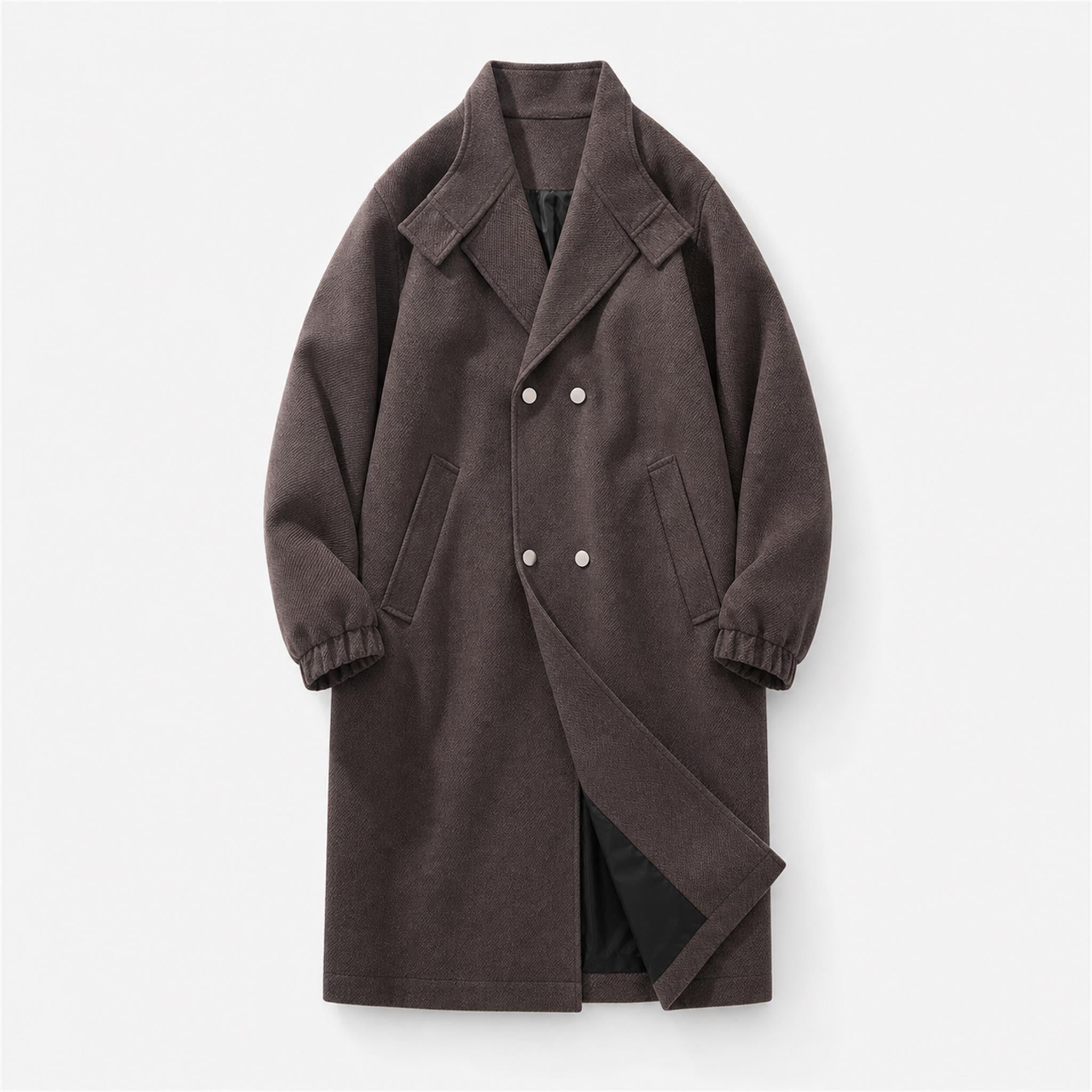 Men's Vintage PU Leather Moto Jacket in Coffee Brown, product view