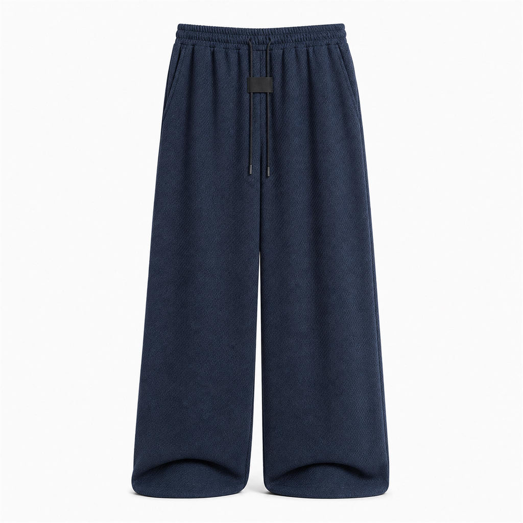Men's 520g Heavyweight Henley Knit Sweater in Navy, product view