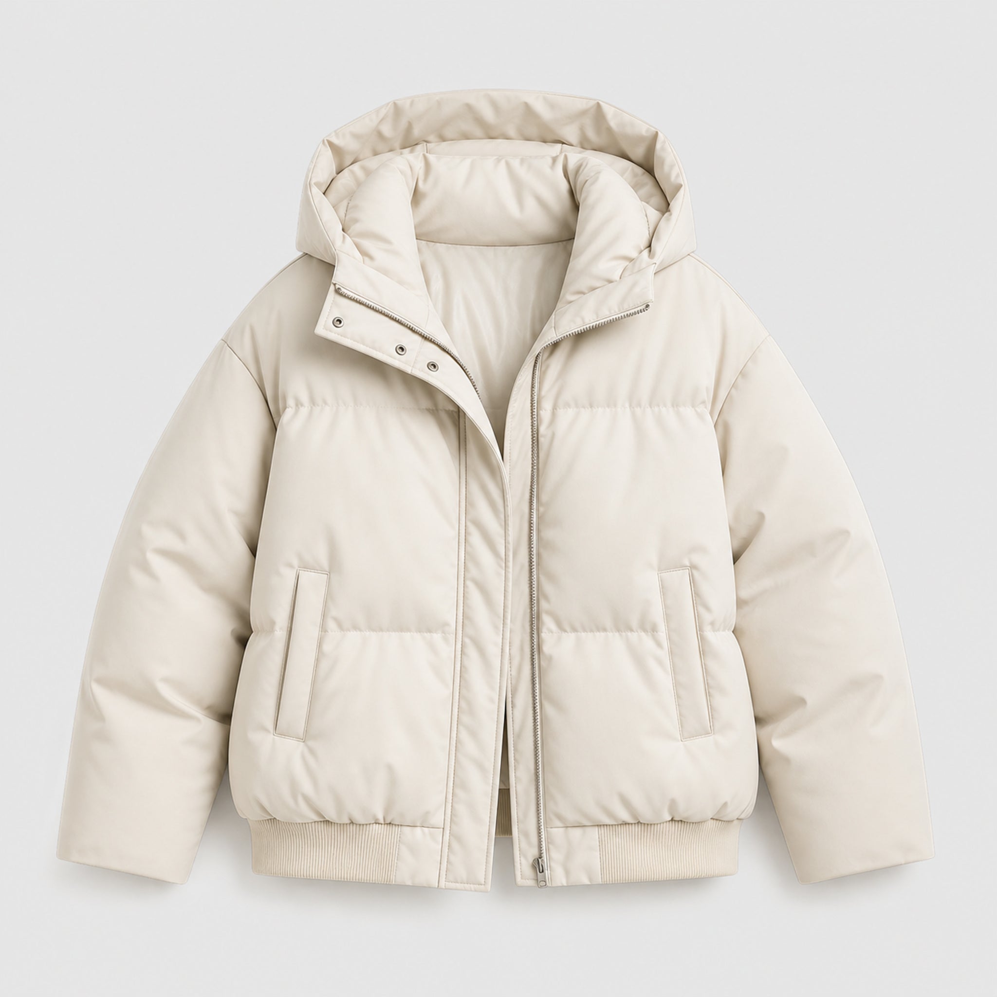 Men's Water-Resistant Flight Bomber Jacket in Ivory, product view