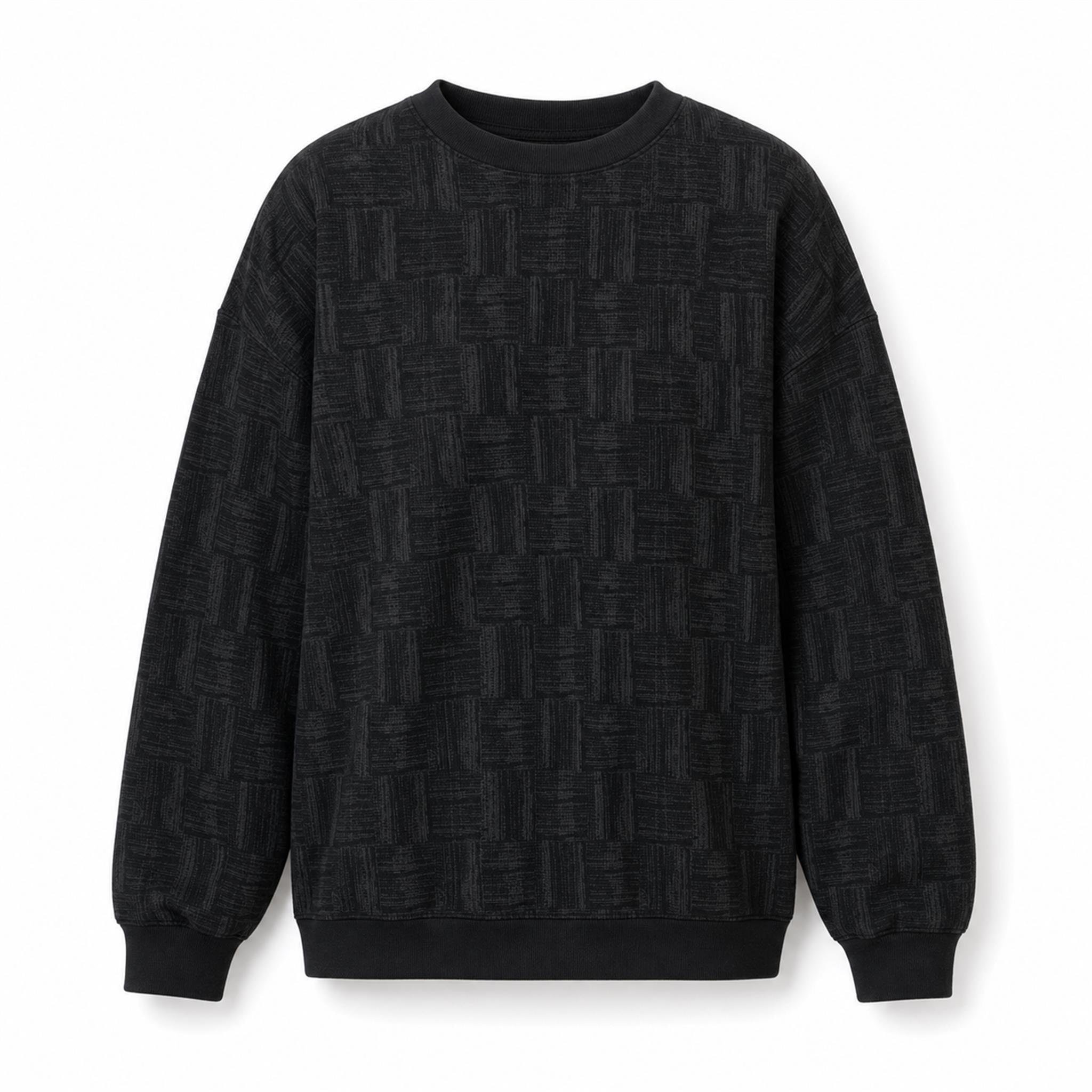 Men's Reversible Plaid Collar Jacket in Black, product view