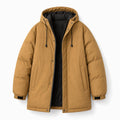 Men's Relaxed Stand-Collar Casual Jacket in Khaki, product view