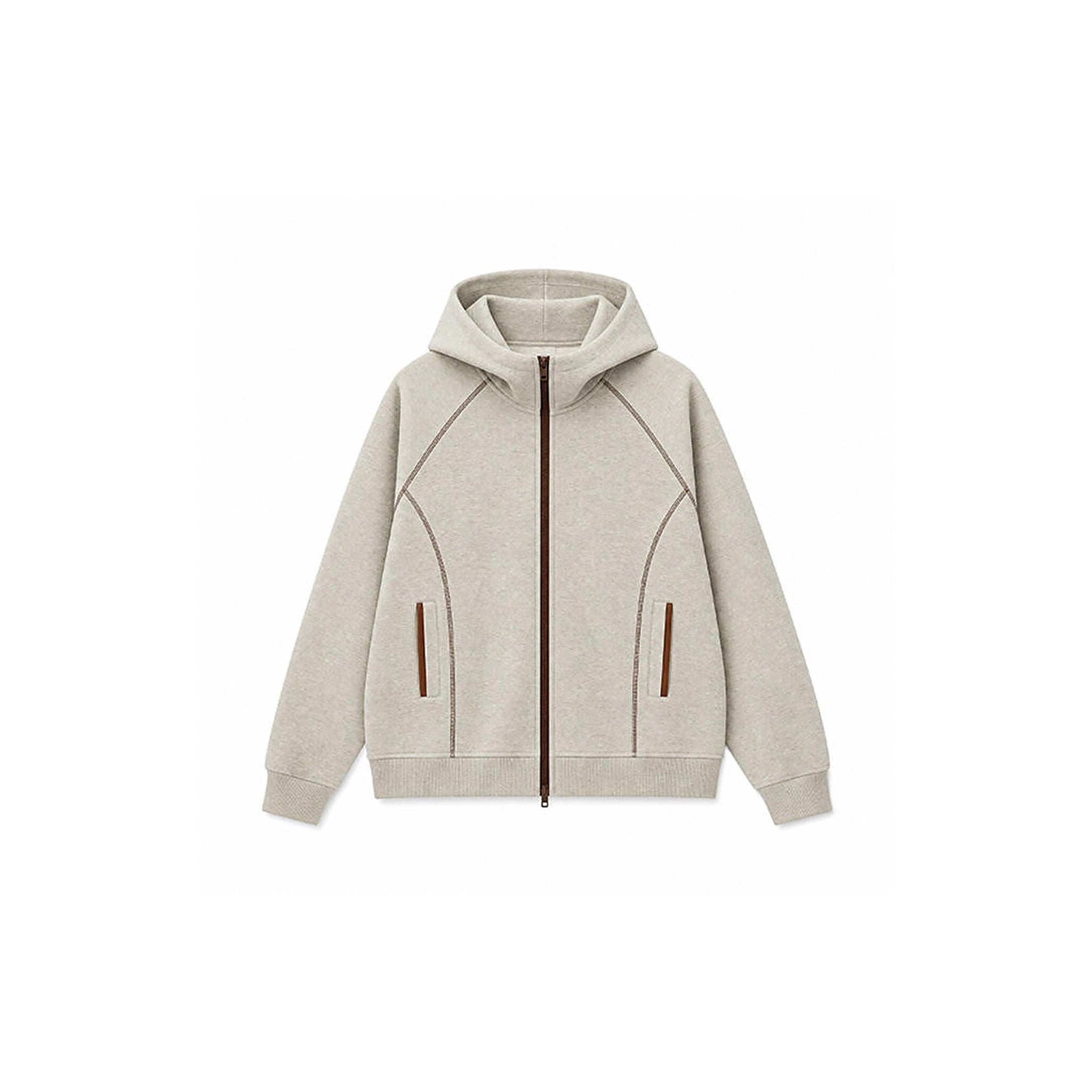 Men's 3-in-1 Graphene-Lined Outdoor Shell Jacket in Oatmeal, product view