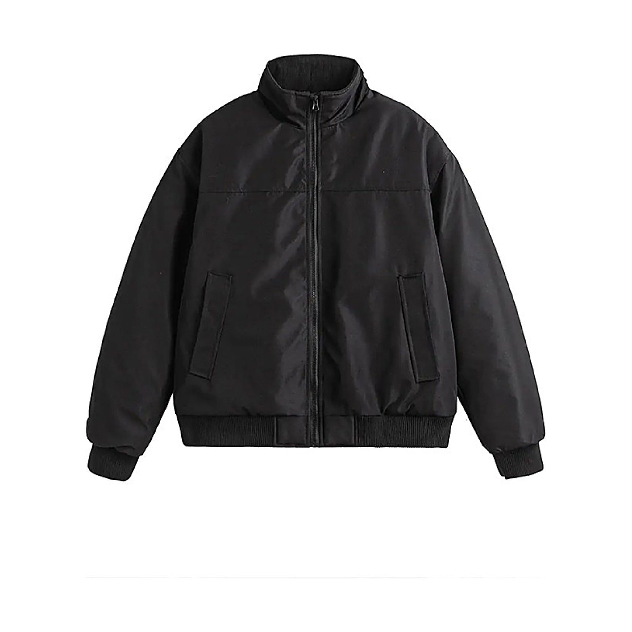 Men's Heavy Water-Resistant Hooded Parka in Black, product view