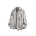 Men's Korean Wool-Blend Mid-Length Coat in Light Grey, product view